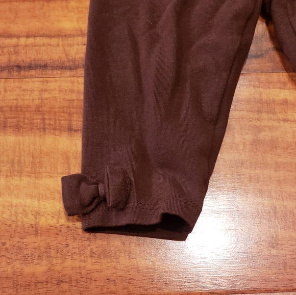 Janie and Jack EUC 6-12 months pink dog tee and brown bow leggings - Picture 7 of 8